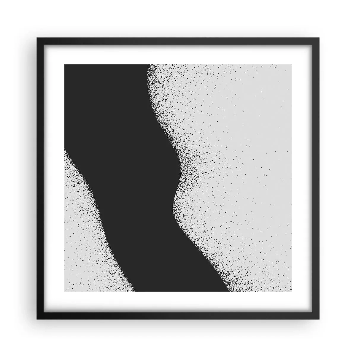 Póster en marco negro - Equilibrio suave - 50x50 cm