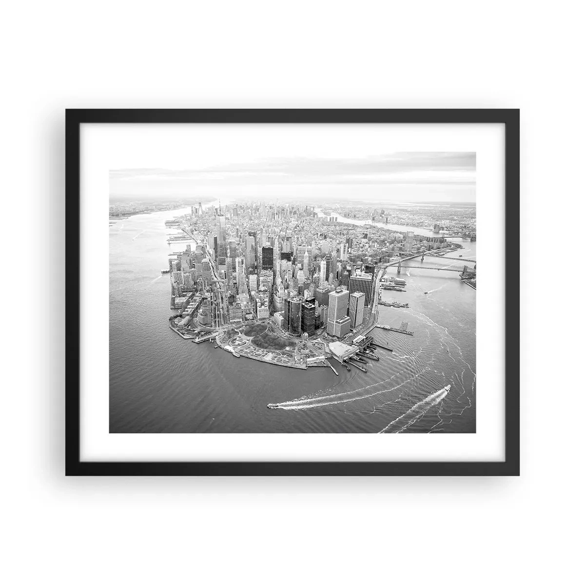 Póster en marco negro - ¿Cómo no amar este lugar? - 50x40 cm