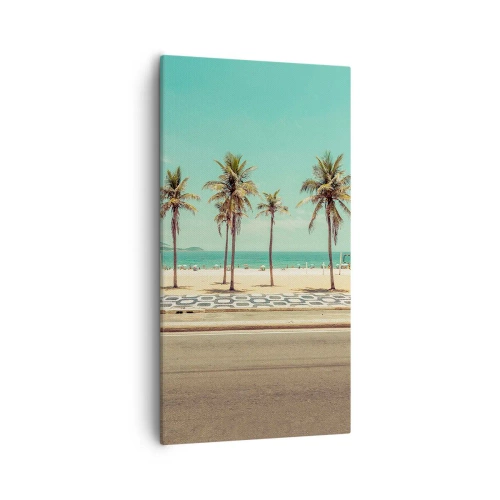 Cuadro sobre lienzo - Impresión de Imagen - En la playa - 55x100 cm