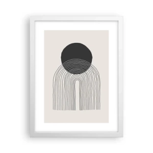 Póster en marco blanco - Temblor y certeza - 30x40 cm