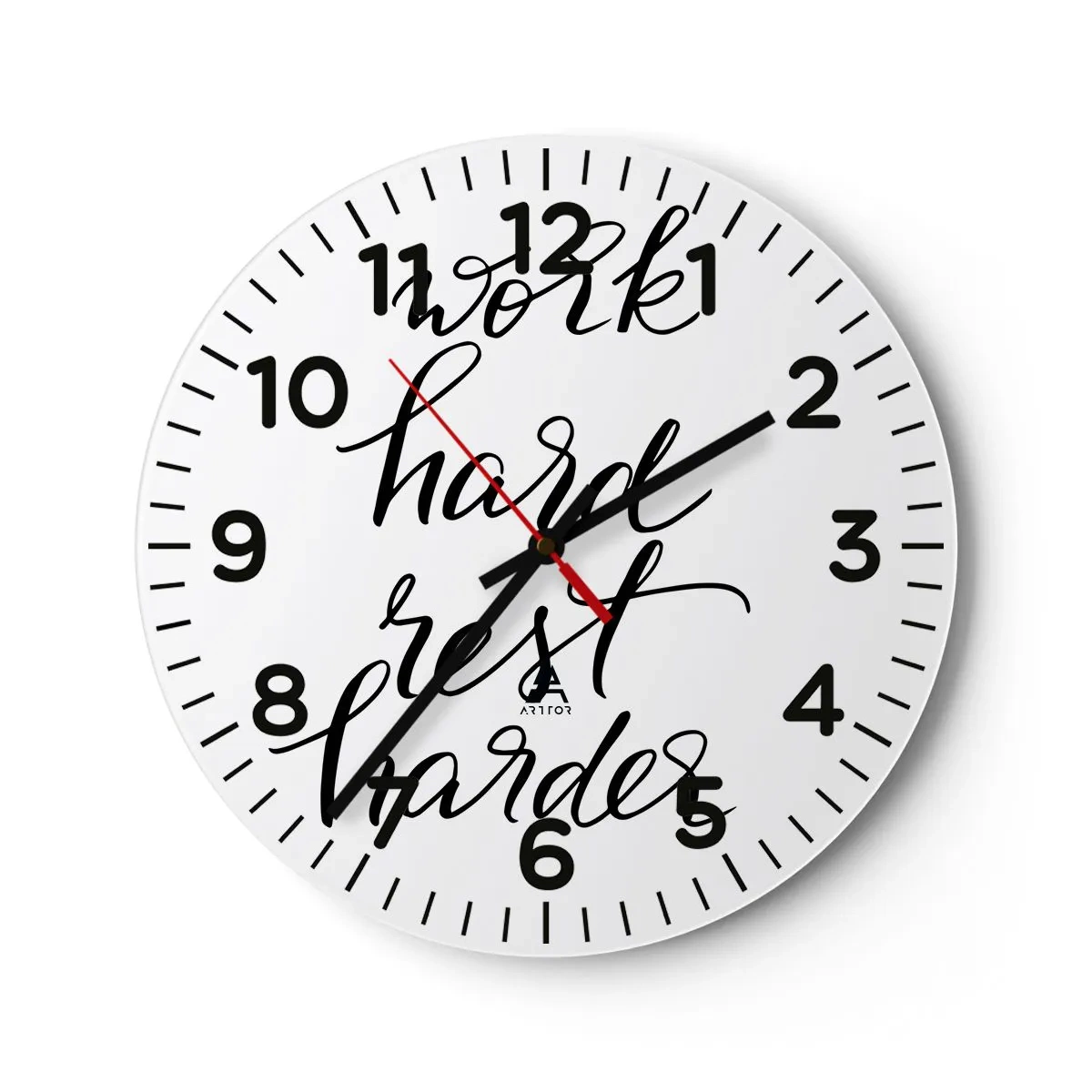 Reloj de pared - Reloj de vidrio - Balance de vida - 40x40 cm