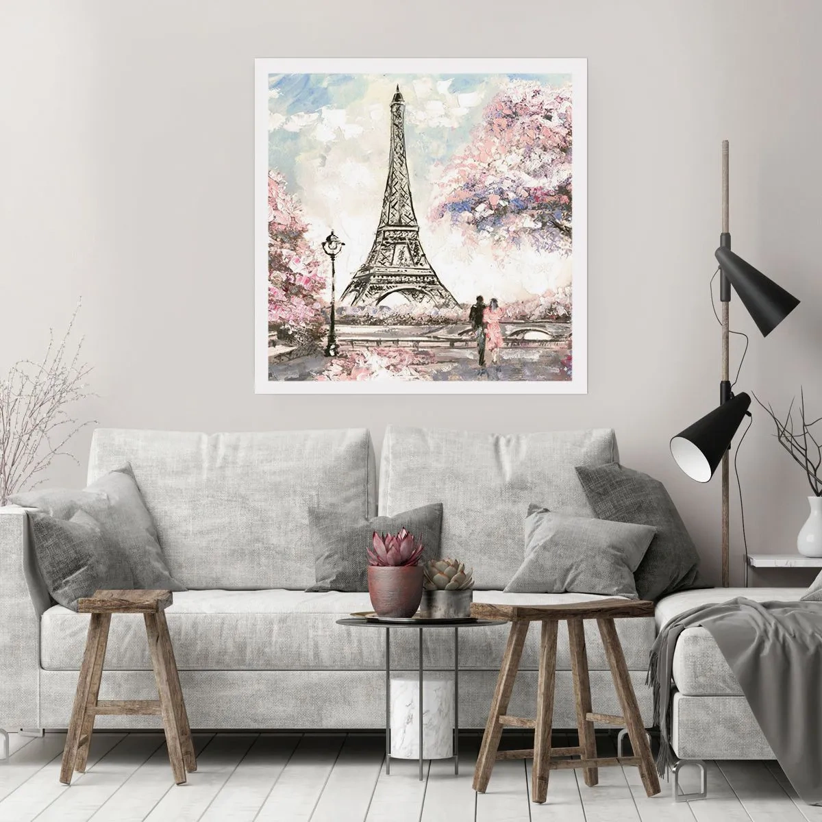 Póster - Un paseo por París en abril - 50x50 cm