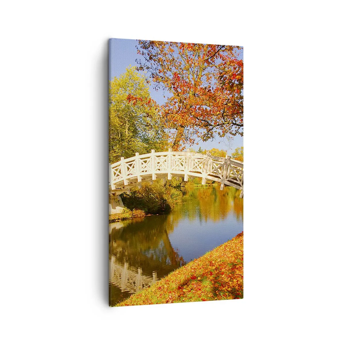 Cuadro sobre lienzo - Impresión de Imagen - En un puente blanco de suspiros - 45x80 cm