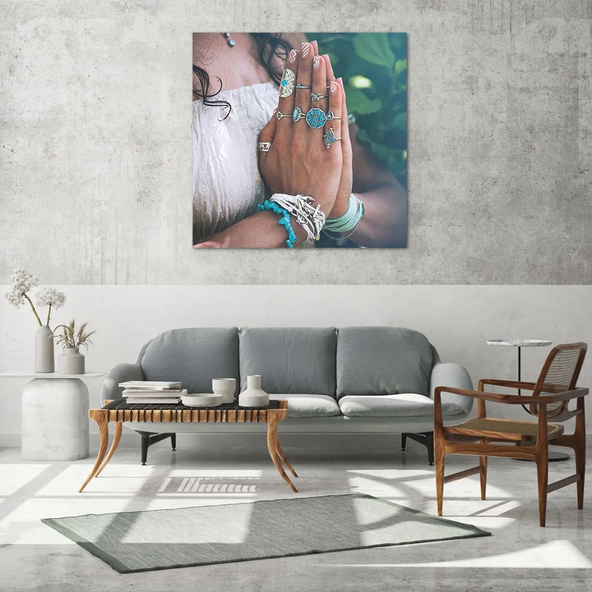 Cuadro sobre vidrio - Impresiones sobre Vidrio - Conocimiento interior - 60x60 cm