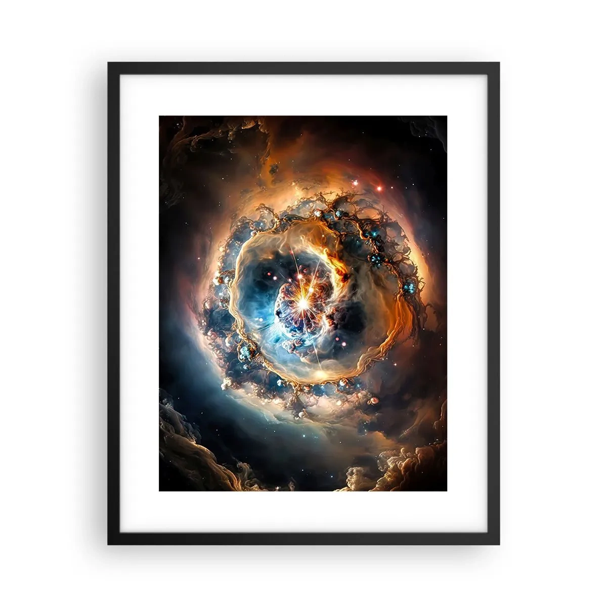 Póster en marco negro - El inicio de todo - 40x50 cm