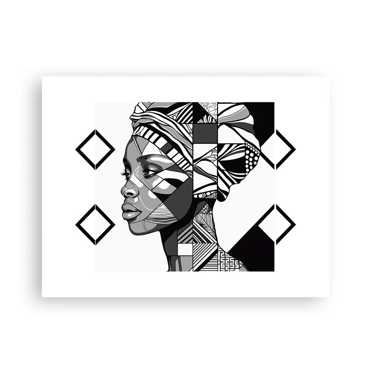 Póster - Retrato étnico - 40x30 cm
