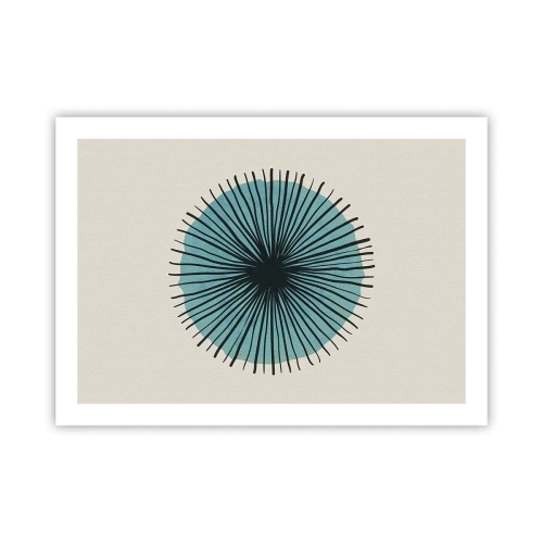 Póster - Radiante en azul - 70x50 cm