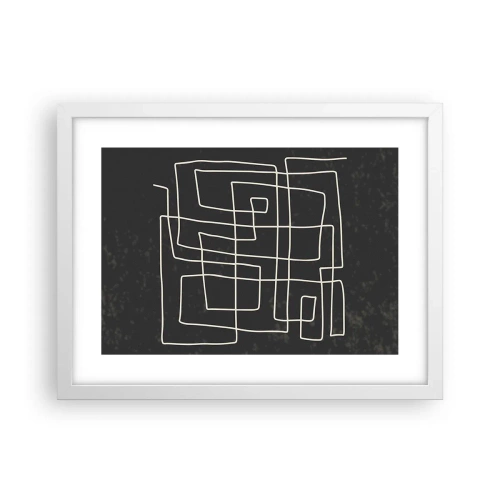 Póster en marco blanco - No es tan sencillo - 40x30 cm