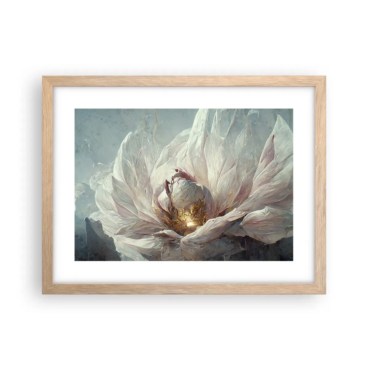 Póster en marco roble claro - Florece una vez cada cien años - 40x30 cm
