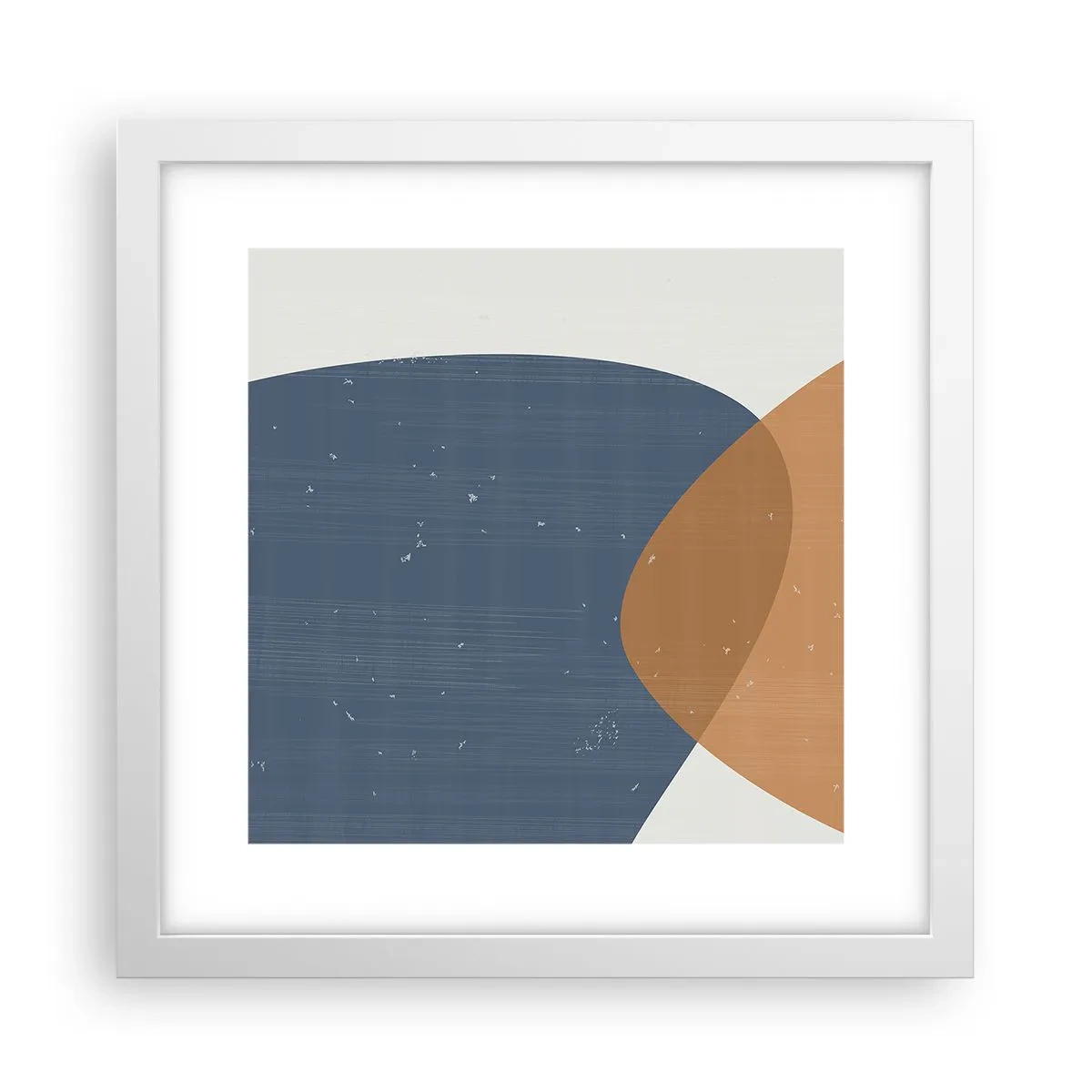 Póster en marco blanco - Óvalos e influencias - 30x30 cm