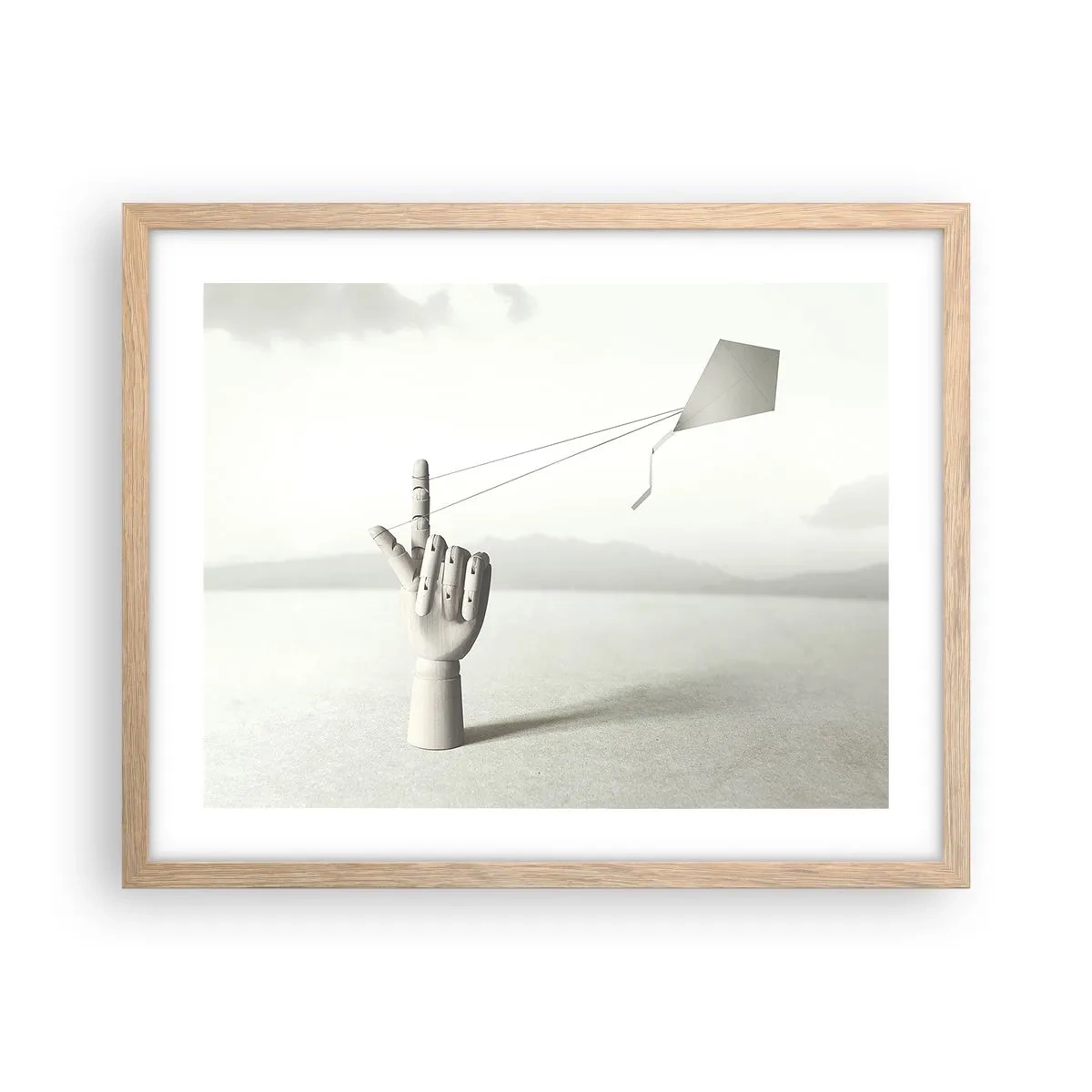 Póster en marco roble claro - Una prueba de fuerza - 50x40 cm