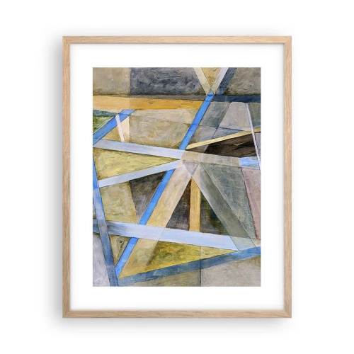 Póster en marco roble claro - ¿Recto o inclinado? - 40x50 cm