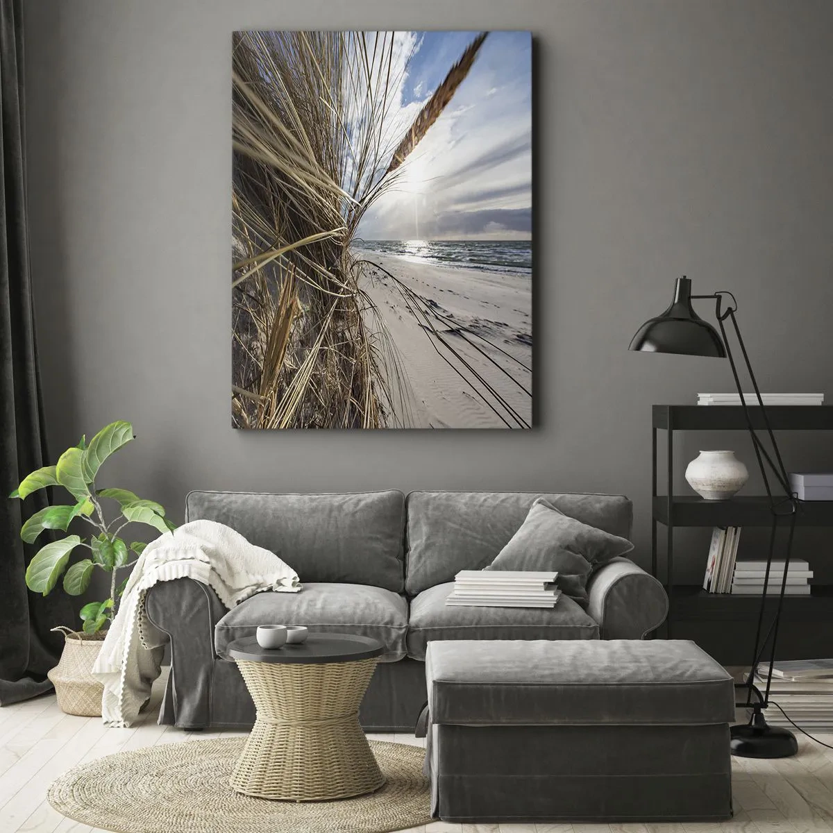 Cuadro sobre lienzo - Impresión de Imagen - Una reunión de los elementos - 45x80 cm