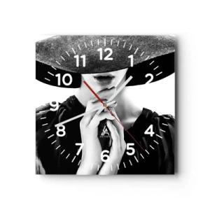 Reloj de pared - Reloj de vidrio - Belleza oculta - 40x40 cm
