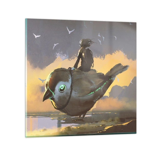 Cuadro sobre vidrio - Impresiones sobre Vidrio - Una parada en un viaje fantástico - 40x40 cm