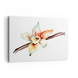 Cuadro sobre lienzo - Impresión de Imagen - Ilustración floral de acuarela en colores pastel - 100x70cm - Dulzura salpicada de pintura - Decoración de pared moderna para salón y dormitorio ARTTOR