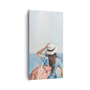 Cuadro sobre lienzo - Impresión de Imagen - Bienvenida a tus vacaciones - 55x100 cm