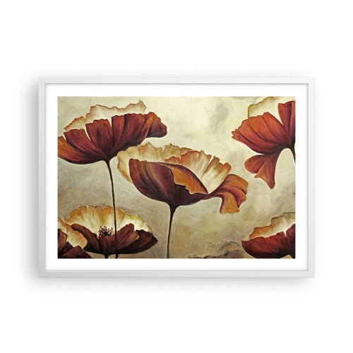 Póster en marco blanco - Prado de prados - 70x50 cm