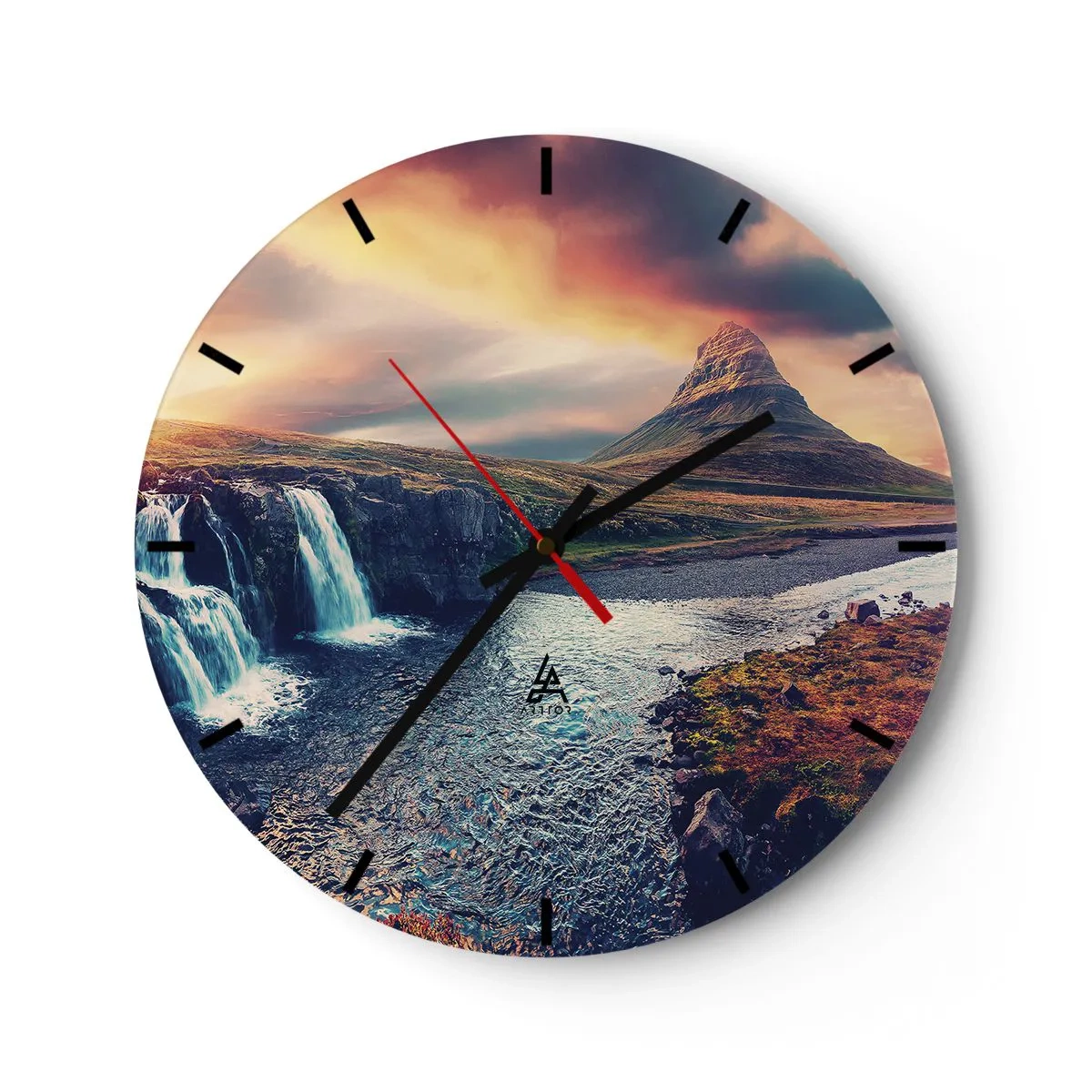 Reloj de pared - Reloj de vidrio - En la majestuosidad de la naturaleza - 40x40 cm