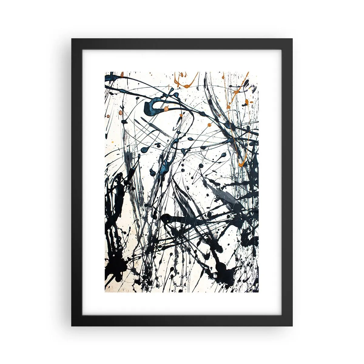 Póster en marco negro - Abstracción expresionista - 30x40 cm