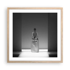 Póster en marco roble claro - Sencillez refinada - 50x50 cm