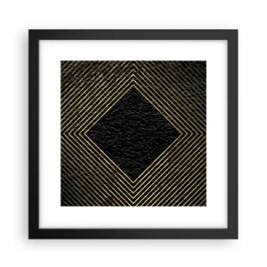 Póster en marco negro - Geometría al estilo glamour - 30x30 cm