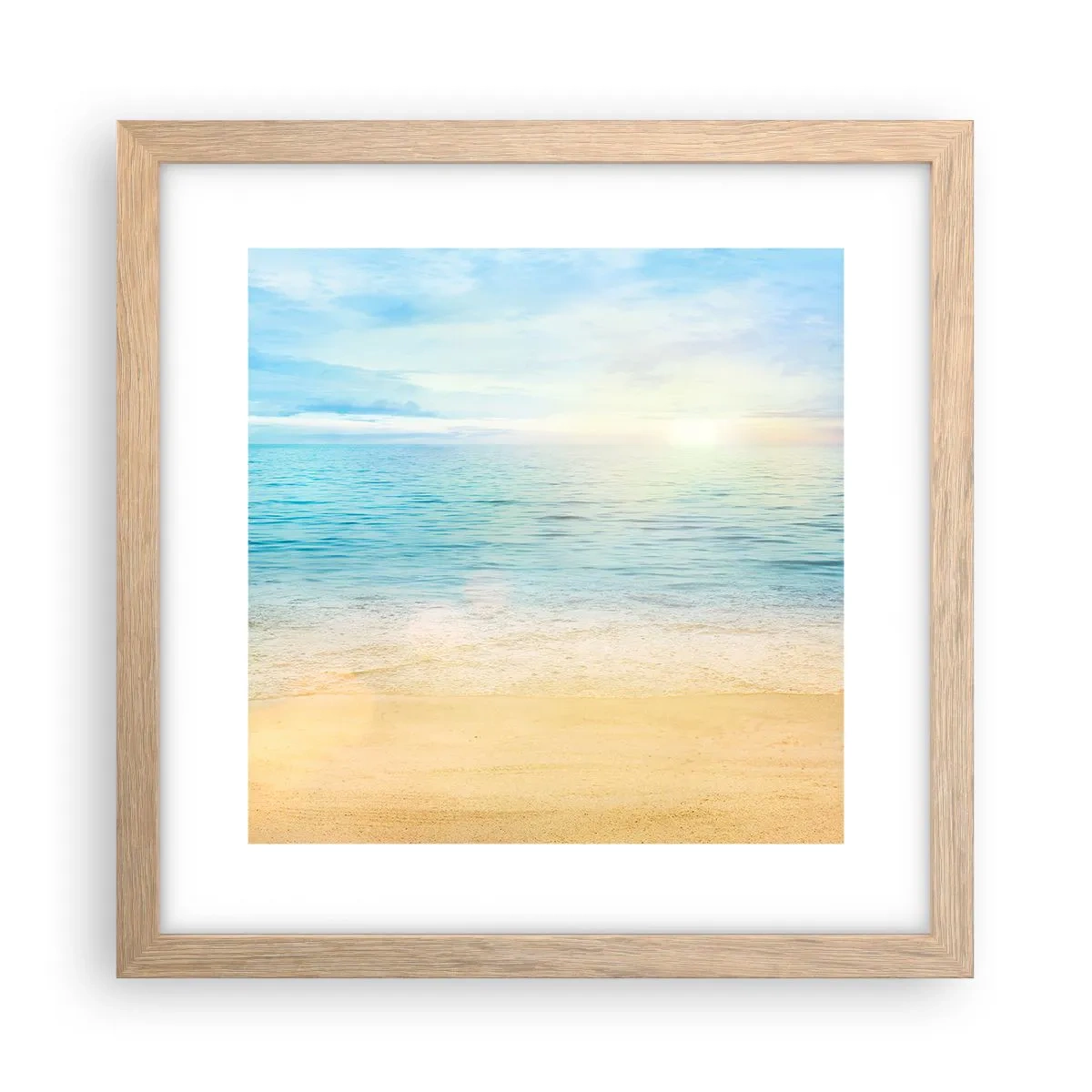 Póster en marco roble claro - Gran cielo azul - 30x30 cm