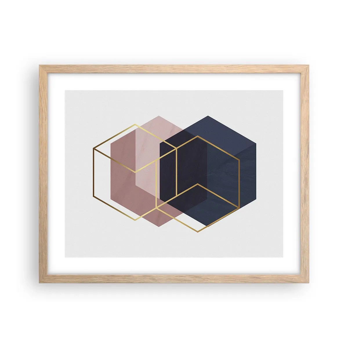 Póster en marco roble claro - El poder de la sencillez - 50x40 cm