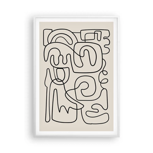 Póster en marco blanco - El camino correcto - 70x100 cm