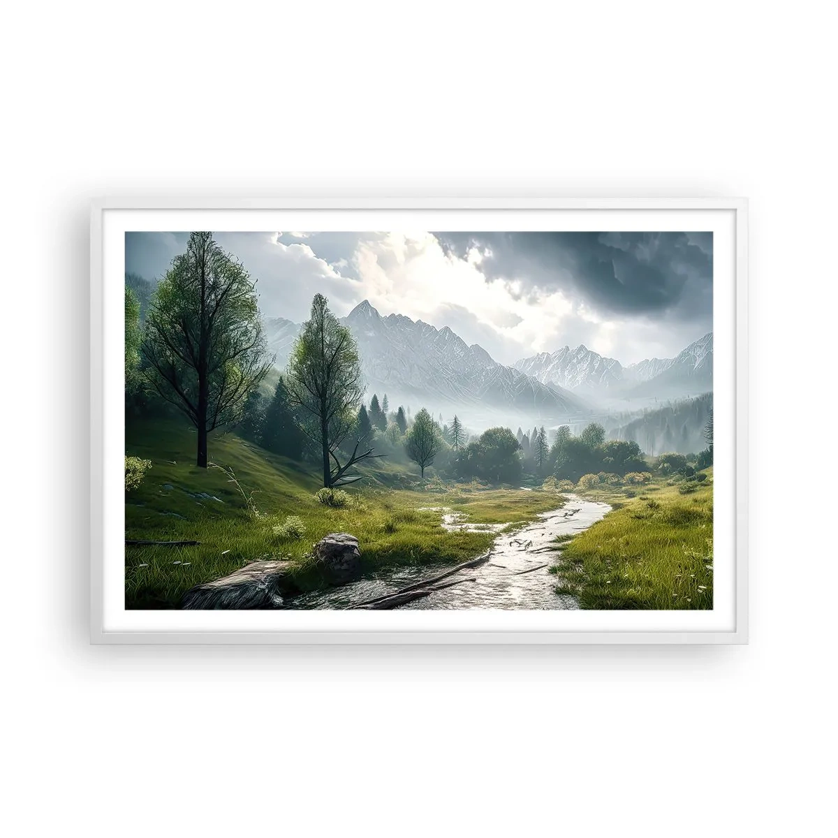 Póster en marco blanco - De ida y vuelta - 91x61 cm