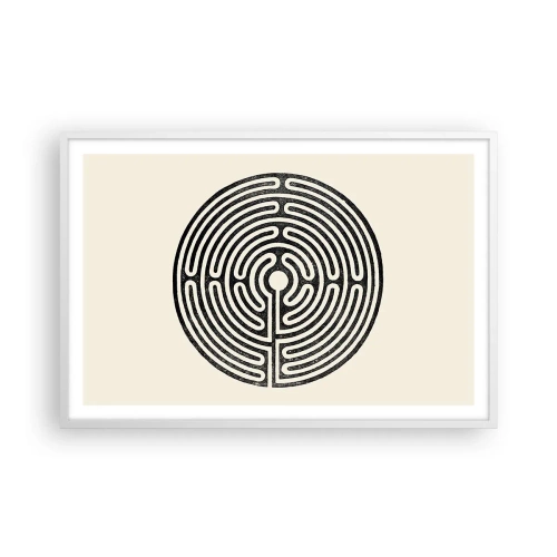 Póster en marco blanco - Orden misterioso - 91x61 cm