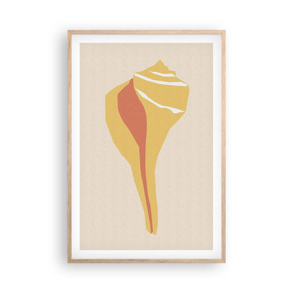 Póster en marco roble claro - Abstracción orgánica - crecimiento - 61x91 cm