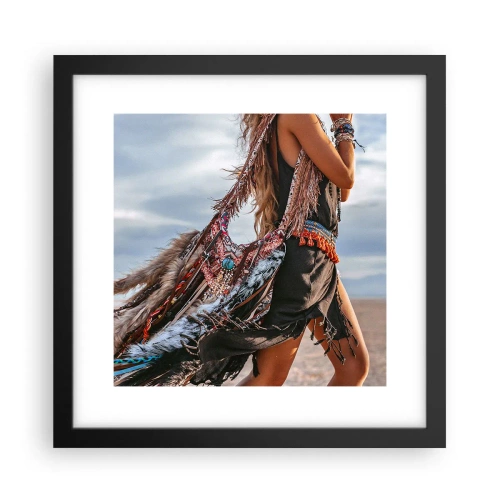 Póster en marco negro - La chamana - 30x30 cm