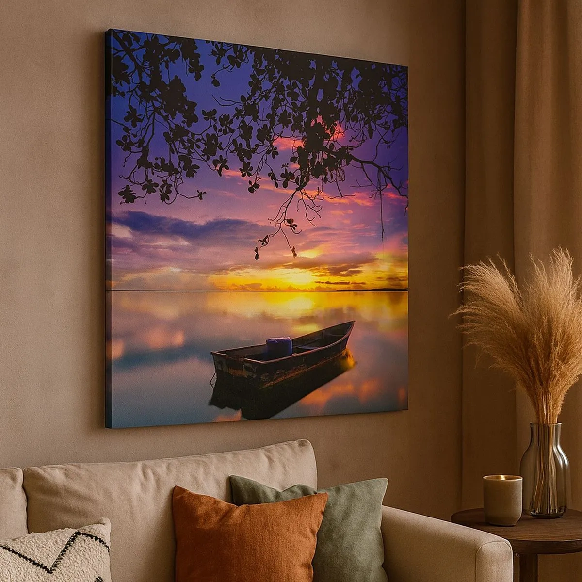 Cuadro sobre lienzo - Impresión de Imagen - Un cielo de ensueño - 30x30 cm