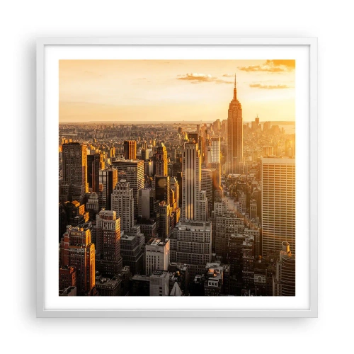 Póster en marco blanco - Creciendo al sol - 60x60 cm