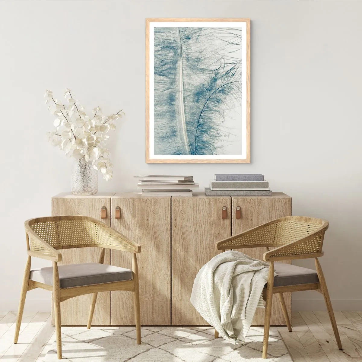 Póster en marco roble claro - Susurro de la naturaleza - 70x100 cm