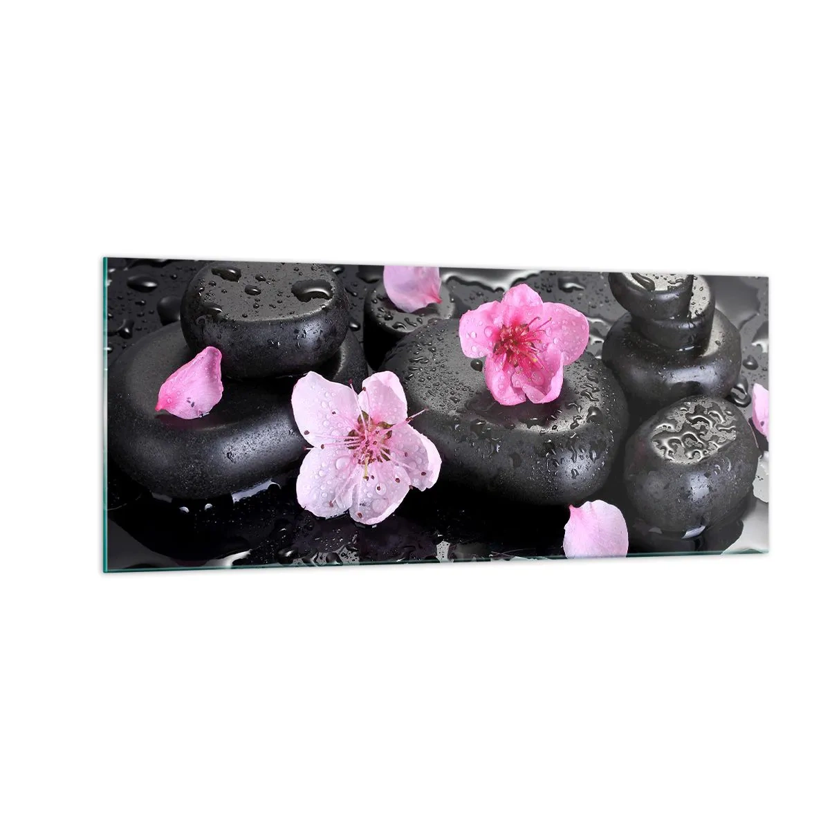 Cuadro sobre vidrio - Impresiones sobre Vidrio - Y una piedra cae del corazón - 100x40 cm