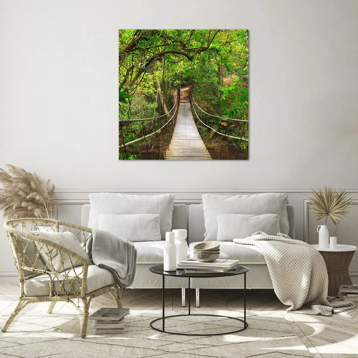 Cuadro sobre vidrio - Impresiones sobre Vidrio - Porque la vid crece en el jardín - 60x60 cm