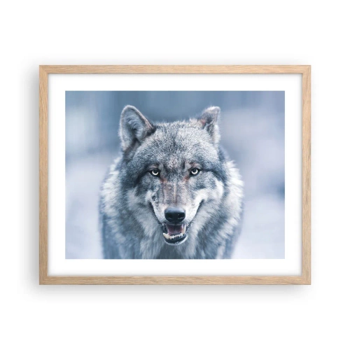 Póster en marco roble claro - ¿Aceptarás el reto? - 50x40 cm