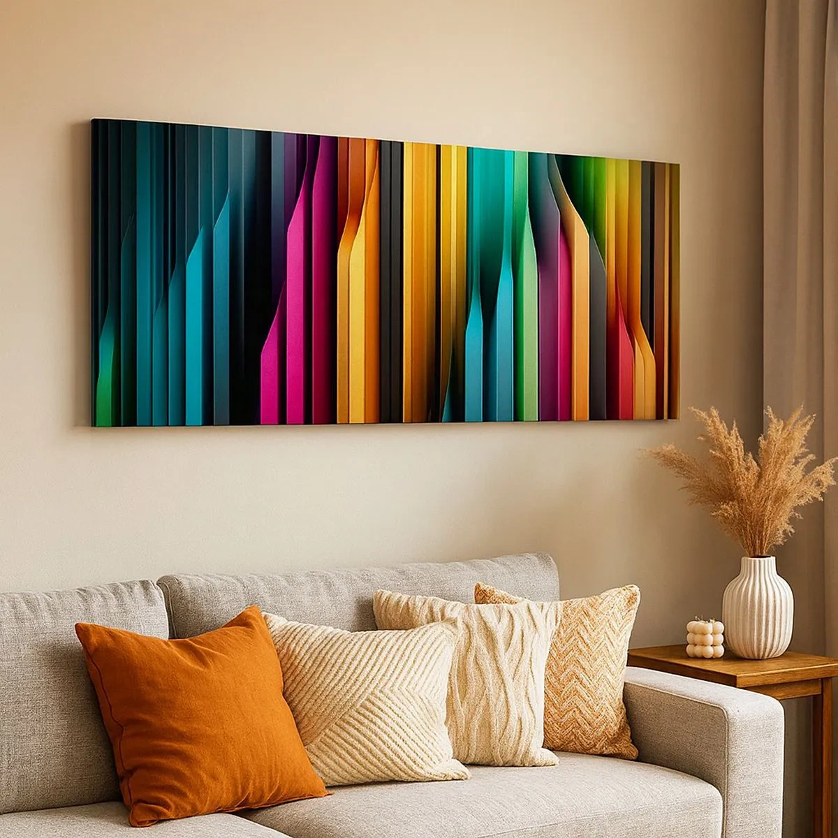 Cuadro sobre lienzo - Impresión de Imagen - Órgano luminoso - 100x40 cm