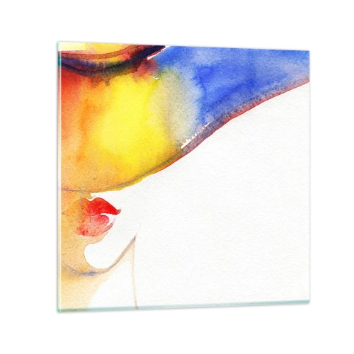 Cuadro sobre vidrio - Impresiones sobre Vidrio - Retrato de una dama    - 30x30 cm
