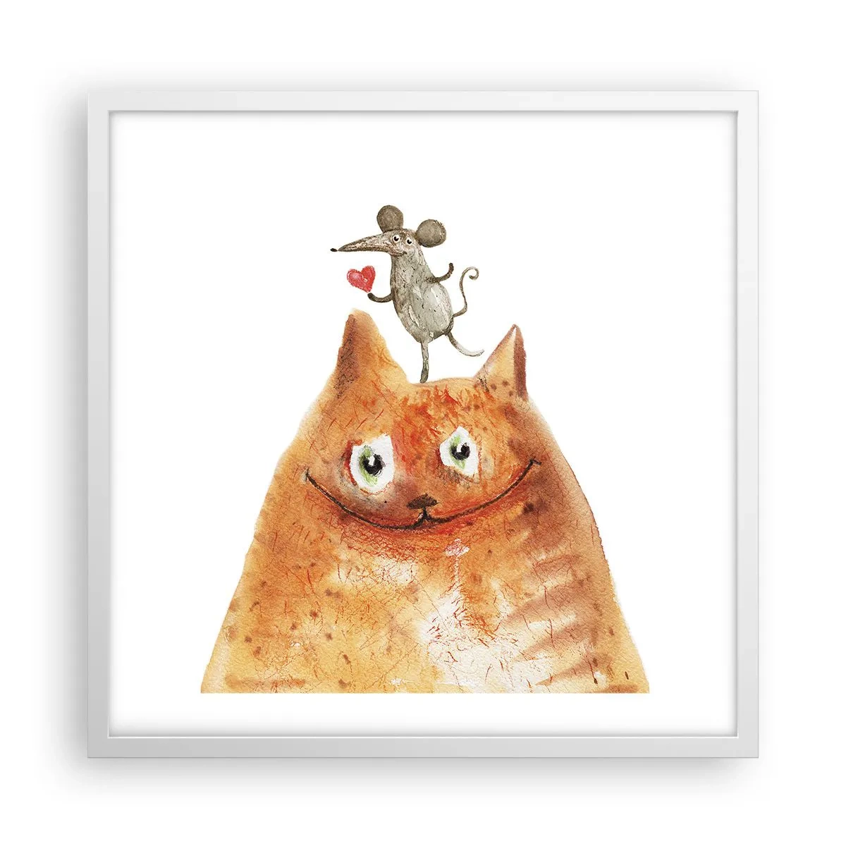 Póster en marco blanco - Paradojas del amor - 50x50 cm