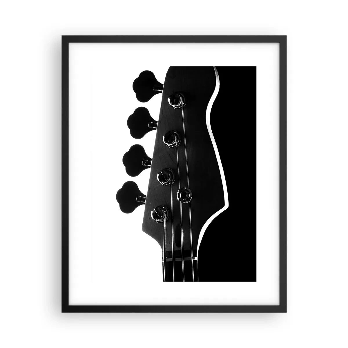 Póster en marco negro - Silencio musical - 40x50 cm