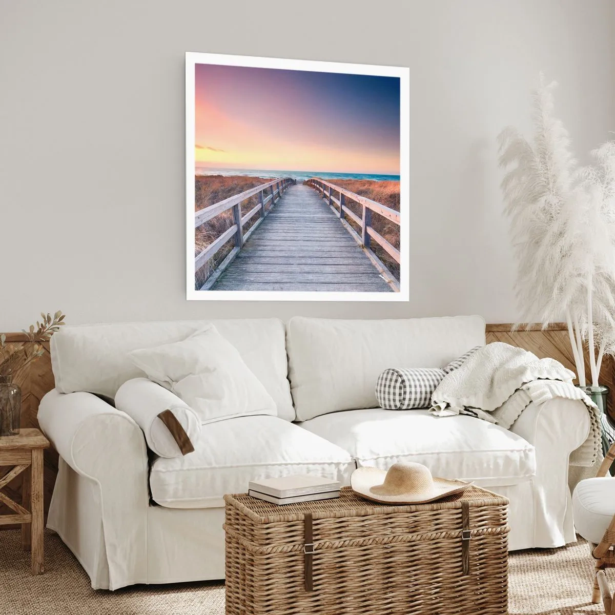 Póster - Aurora vespertina del Báltico - 60x60 cm