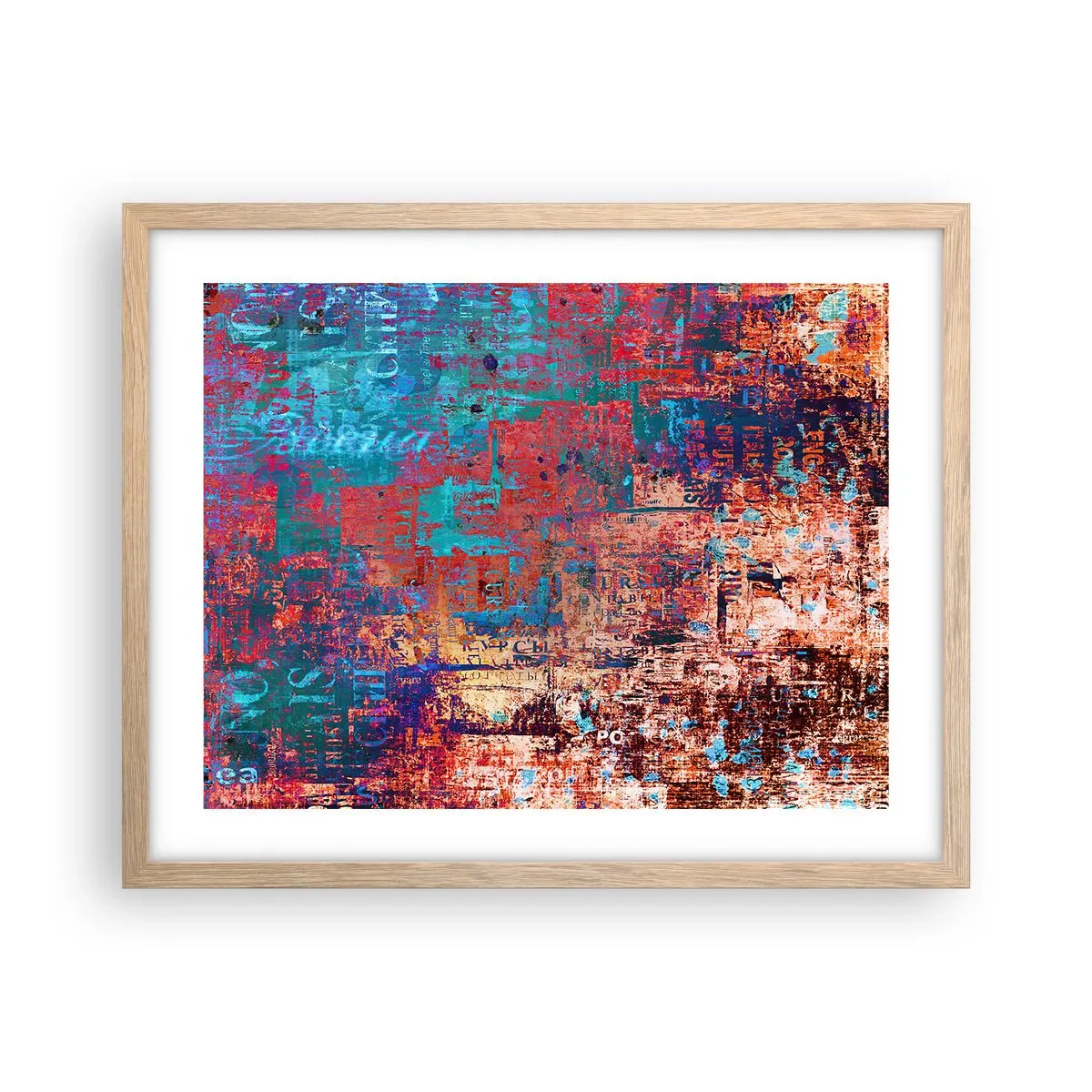 Póster en marco roble claro - Memoria y olvido - 50x40 cm