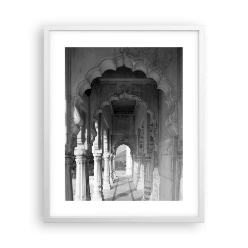 Póster en marco blanco - El escenario de los cuentos de Oriente - 40x50 cm