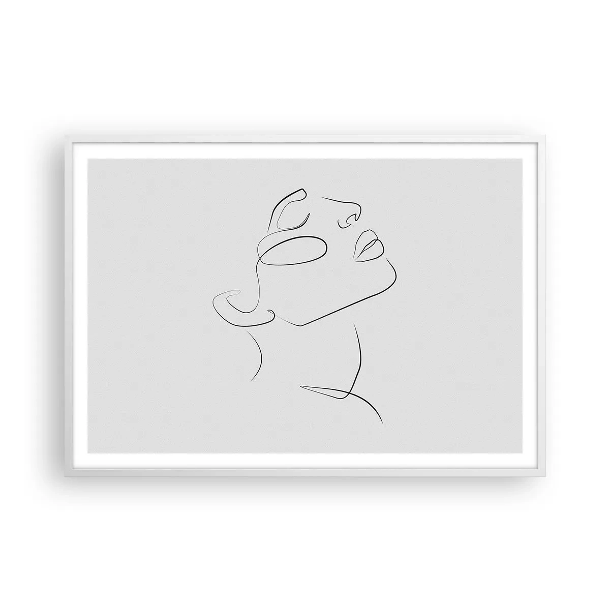 Póster en marco blanco - Meandros de un sueño - 100x70 cm