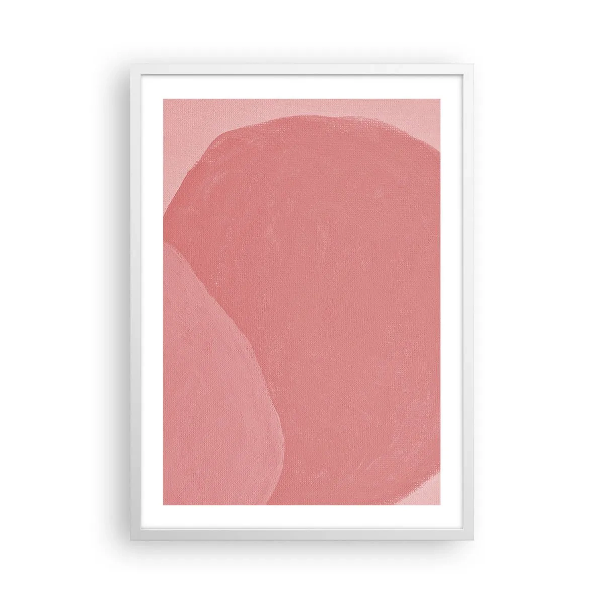 Póster en marco blanco - Composición orgánica en rosa - 50x70 cm