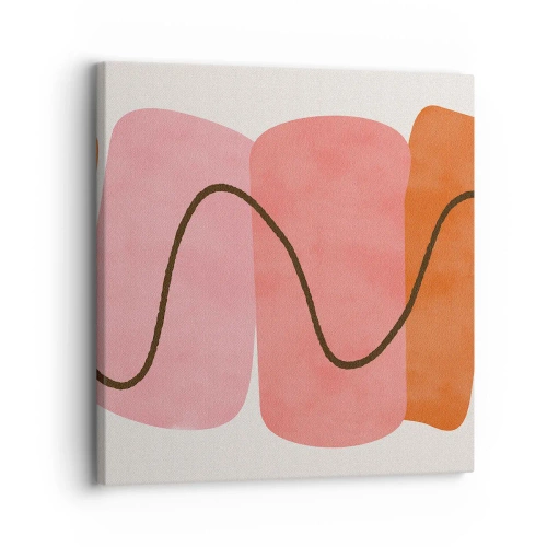 Cuadro sobre lienzo - Impresión de Imagen - Suave movimiento de formas - 30x30 cm