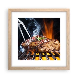 Póster en marco roble claro - Jugoso y fragante - 30x30 cm